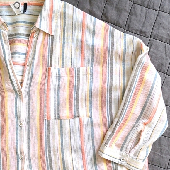 Anthropologie Akemi+ Kin stripped button down - Picture 7 of 8